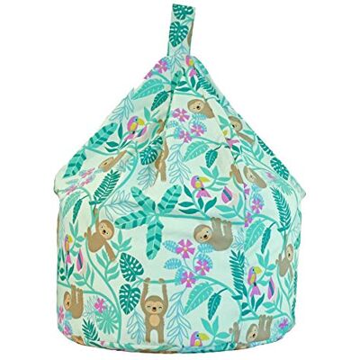 Bean Lazy Pouf en coton pour enfant Motif paresseux Vert - Publicité Bean Lazy Pouf en coton pour enfant Motif paresseux Vert - Publicité