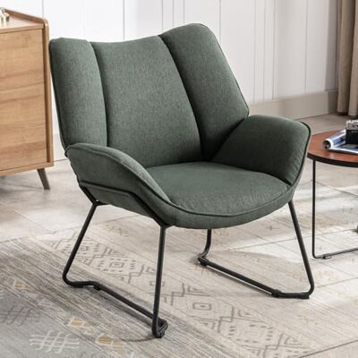 Ya-Home Fauteuils de Salon Moderne pour Chambre Fauteuil Scandinave avec Coussin épais, Fauteuil Salon Confortable, Vert - Publicité Ya-Home Fauteuils de Salon Moderne pour Chambre Fauteuil Scandinave avec Coussin épais, Fauteuil Salon Confortable, Vert - Publicité