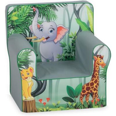 Gomoor Fauteuil Enfant Animaux de la Jungle Carré, Housse Lavable - Publicité Gomoor Fauteuil Enfant Animaux de la Jungle Carré, Housse Lavable - Publicité