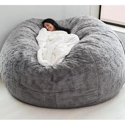 DSXH Pouf Géant Immense, Beanbag (sans Remplissage) Meubles de Salon Party Lavable Pouf Poire Fauteuil Poire Housse de-(Color:Gris Clair,Size:5.5FT) - Publicité DSXH Pouf Géant Immense, Beanbag (sans Remplissage) Meubles de Salon Party Lavable Pouf Poire Fauteuil Poire Housse de-(Color:Gris Clair,Size:5.5FT) - Publicité