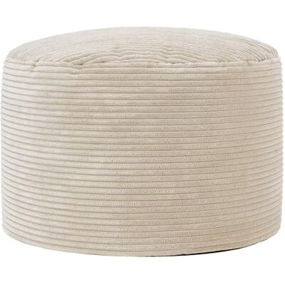Icon Milano Tabouret Velours Côtelé, Pouf Rond, Pouf Repose Pieds avec Remplissage, Meuble Salon, Decoration Chambre, Beige - Publicité Icon Milano Tabouret Velours Côtelé, Pouf Rond, Pouf Repose Pieds avec Remplissage, Meuble Salon, Decoration Chambre, Beige - Publicité