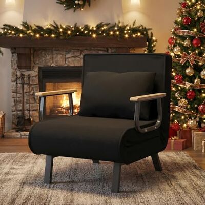 Fabulcozy Canapé Lit Convertible 1 Place Fauteuil Lit Réglable, Housse Amovible Coussin Moelleux, Pieds Métal pour Salon/Bureau - Publicité Fabulcozy Canapé Lit Convertible 1 Place Fauteuil Lit Réglable, Housse Amovible Coussin Moelleux, Pieds Métal pour Salon/Bureau - Publicité