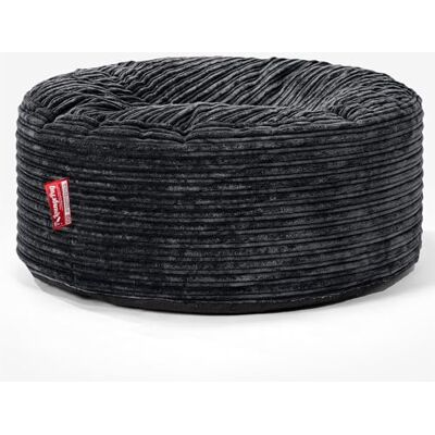 Lounge Pug Gros Pouf Rond Ottoman en Velours Côtelé, Repose-Pied de Salon Ottoman, Poufs Tabouret Rond, Noir - Publicité Lounge Pug Gros Pouf Rond Ottoman en Velours Côtelé, Repose-Pied de Salon Ottoman, Poufs Tabouret Rond, Noir - Publicité