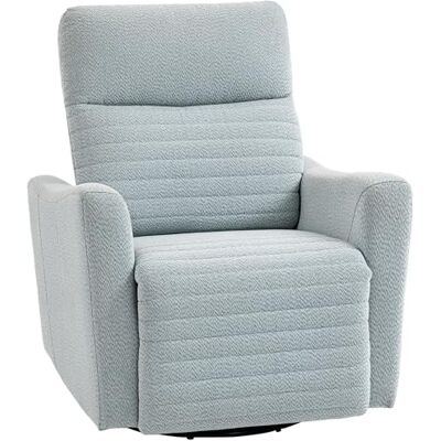 HOMCOM Fauteuil inclinable avec Repose-Pieds, Fauteuil de Relaxation pivotant 360°, basculant, Assise Large, Dossier et accoudoirs rembourrés, Tissu en Lin pour Salon, Bureau, Home cinéma, Gris-Bleu - Publicité HOMCOM Fauteuil inclinable avec Repose-Pieds, Fauteuil de Relaxation pivotant 360°, basculant, Assise Large, Dossier et accoudoirs rembourrés, Tissu en Lin pour Salon, Bureau, Home cinéma, Gris-Bleu - Publicité
