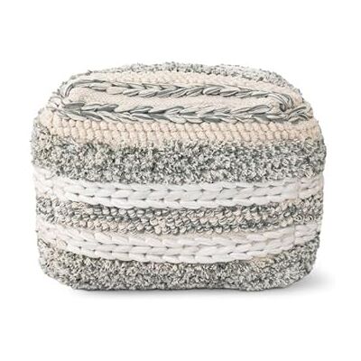 Happers HAHPERS Pouf en coton Aloha. Repose-pieds, tabouret bas, ottoman, design exclusif avec rembourrage inclus - Publicité Happers HAHPERS Pouf en coton Aloha. Repose-pieds, tabouret bas, ottoman, design exclusif avec rembourrage inclus - Publicité