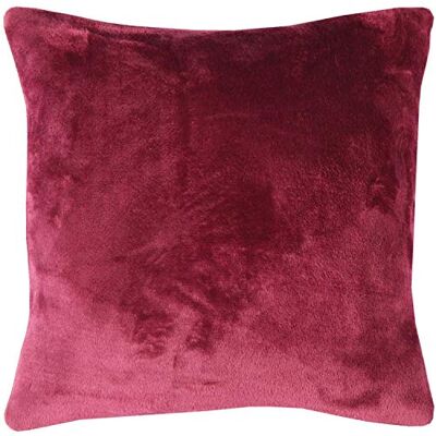 Bestlivings Coussin décoratif moelleux Celina (50 x 50 cm) – Housse douillette avec fermeture éclair aubergine idéale comme coussin décoratif et coussin de canapé - Publicité Bestlivings Coussin décoratif moelleux Celina (50 x 50 cm) – Housse douillette avec fermeture éclair aubergine idéale comme coussin décoratif et coussin de canapé - Publicité