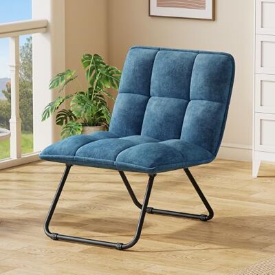YITAHOME Fauteuil Salon Pliable, Chaise Coiffeuse, Chaise Salon Siège Rembourré avec Cadre Métallique, Fauteuil Relax Pouf de Salon Léger et Portable pour Salon, Chambre, Bureau - Publicité YITAHOME Fauteuil Salon Pliable, Chaise Coiffeuse, Chaise Salon Siège Rembourré avec Cadre Métallique, Fauteuil Relax Pouf de Salon Léger et Portable pour Salon, Chambre, Bureau - Publicité