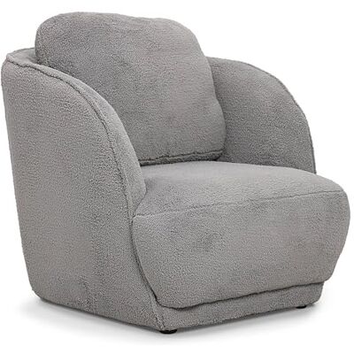 Menzzo Fauteuil Cosy Furdol Tissu Effet Peau de Mouton Gris - Publicité Menzzo Fauteuil Cosy Furdol Tissu Effet Peau de Mouton Gris - Publicité