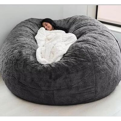 DSXH Pouf Géant Immense, Beanbag (Sans Remplissage) Meubles de Salon Party Lavable Pouf Poire Fauteuil Poire Housse de-(Color:Gris Foncé,Size:5.5FT) - Publicité DSXH Pouf Géant Immense, Beanbag (Sans Remplissage) Meubles de Salon Party Lavable Pouf Poire Fauteuil Poire Housse de-(Color:Gris Foncé,Size:5.5FT) - Publicité