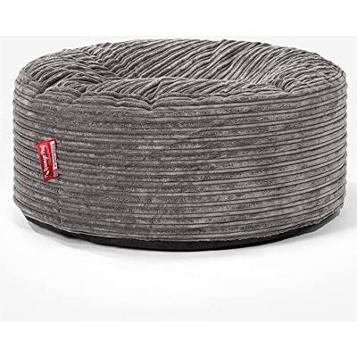 Lounge Pug Gros Pouf Rond Ottoman en Velours Côtelé, Repose-Pied de Salon Ottoman, Poufs Tabouret Rond, Anthracite - Publicité Lounge Pug Gros Pouf Rond Ottoman en Velours Côtelé, Repose-Pied de Salon Ottoman, Poufs Tabouret Rond, Anthracite - Publicité