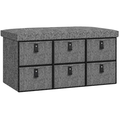HOMCOM Modèle - Tiroirs en tissu pour rangement de chaussures - Banc à chaussures - Publicité HOMCOM Modèle - Tiroirs en tissu pour rangement de chaussures - Banc à chaussures - Publicité