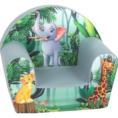 Gomoor Fauteuil Enfant Animaux de la Jungle Rond, Housse Lavable - Publicité Gomoor Fauteuil Enfant Animaux de la Jungle Rond, Housse Lavable - Publicité