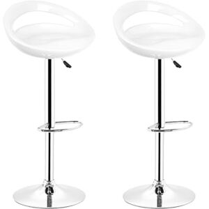 XANNI Lot de 2 Chaise de Bar en Plastique ABS, Tabouret de Bar Réglable en Hauteur 81-101 cm, avec Repose-Pieds(Rouge) - Publicité XANNI Lot de 2 Chaise de Bar en Plastique ABS, Tabouret de Bar Réglable en Hauteur 81-101 cm, avec Repose-Pieds(Rouge) - Publicité