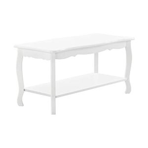 [en.casa] Table Basse Table de Salon en Style Shabby Chic MDF Sapin Laqué Blanc 87,5cm x 40cm x 42cm - Publicité
