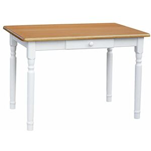 k koma Alder Table à manger et cuisine en pin massif avec tiroir Blanc miel 60 x 90 cm - Publicité k koma Alder Table à manger et cuisine en pin massif avec tiroir Blanc miel 60 x 90 cm - Publicité