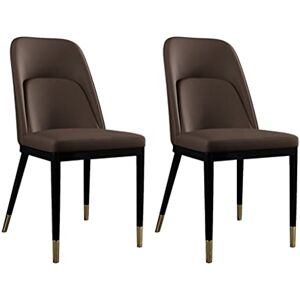 YAXANSIH Lot de 2 chaises de Cuisine avec Cadre en Acier au Carbone, chaises d'appoint de Salon en Simili Cuir PU Mat, chaises de Salle à Manger avec Dossier rembourré, Chaise de Cuisine (Couleur : - Publicité