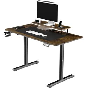 Ultradesk Grand Bureau Gaming Highlander Bureau Informatique Construction en Acier Espace pour Deux Moniteurs Meuble Rangement Accessoir 120x60 cm Marron - Publicité Ultradesk Grand Bureau Gaming Highlander Bureau Informatique Construction en Acier Espace pour Deux Moniteurs Meuble Rangement Accessoir 120x60 cm Marron - Publicité