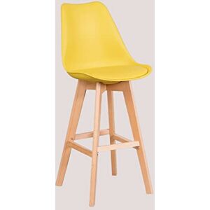 SKLUM Tabouret Haut avec Coussin en Similicuir Nordic Jaune Curry ↑76 cm - Publicité SKLUM Tabouret Haut avec Coussin en Similicuir Nordic Jaune Curry ↑76 cm - Publicité