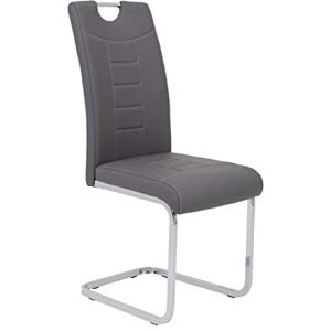 Apollo Ruby, Chaise de Cuisine, Simili Cuir, Gris, Lot de 4 - Publicité