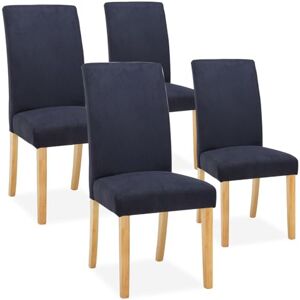 INTENSE DECO Lot de 4 chaises Rosie Velours côtelé Noir - Publicité INTENSE DECO Lot de 4 chaises Rosie Velours côtelé Noir - Publicité