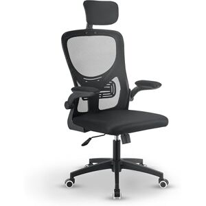 Juskys Chaise de Bureau Baltimore Design Ergonomique, Stuhl Respirant, réglable en Hauteur, Moderne, matériaux de Haute qualité Noir - Publicité Juskys Chaise de Bureau Baltimore Design Ergonomique, Stuhl Respirant, réglable en Hauteur, Moderne, matériaux de Haute qualité Noir - Publicité