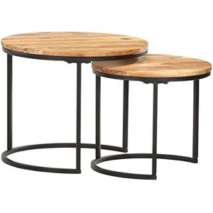 vidaXL Tables Gigognes 2 Tables Basse et d'Appoint taxešlashore et Salle de Séjour Gustav intpasteur En Acajou Massif - Publicité vidaXL Tables Gigognes 2 Tables Basse et d'Appoint taxešlashore et Salle de Séjour Gustav intpasteur En Acajou Massif - Publicité