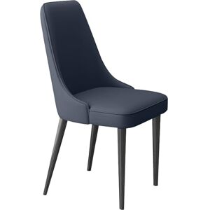 Chaise de Salle à Manger en Cuir PU, Chaise de Cuisine rembourrée avec Dossier Haut, chaises de dîner Modernes avec Pieds en métal Noir, Hauteur d'assise 47 cm, Support 150 kg - Publicité