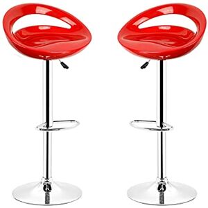 MINGYI Tabourets de Bar Lot de 2, Siège en Plastique ABS, Chaise Haute Bar avec Support Lombaire et Repose-Pieds, Siège 43×43×26 cm (Rouge) - Publicité MINGYI Tabourets de Bar Lot de 2, Siège en Plastique ABS, Chaise Haute Bar avec Support Lombaire et Repose-Pieds, Siège 43×43×26 cm (Rouge) - Publicité