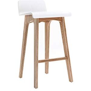 Miliboo Chaise de Bar scandinave Bois et Blanc H65 cm BALTIK - Publicité Miliboo Chaise de Bar scandinave Bois et Blanc H65 cm BALTIK - Publicité