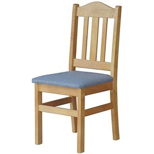 k koma Chaise en bois massif de pin couleur aulne, rembourrée, avec housse gris clair, chaise de salle à manger - Publicité k koma Chaise en bois massif de pin couleur aulne, rembourrée, avec housse gris clair, chaise de salle à manger - Publicité