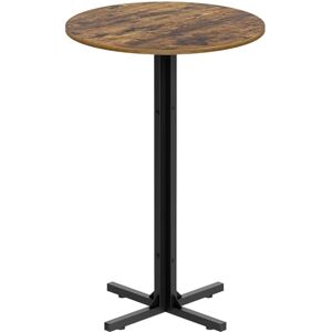 YATINEY Table de Bar Ronde de Style Industriel Hauteur 90 cm, Table Haute de Bistro, Polyvalent, avec Pieds Réglables, pour Restaurants, Cuisines, Marron Rustique et Noir XBT10BR - Publicité YATINEY Table de Bar Ronde de Style Industriel Hauteur 90 cm, Table Haute de Bistro, Polyvalent, avec Pieds Réglables, pour Restaurants, Cuisines, Marron Rustique et Noir XBT10BR - Publicité