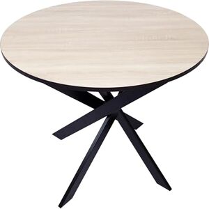 SKRAUT HOME - Zen - Oak Finish - Black Edge - Dining Table - Publicité SKRAUT HOME - Zen - Oak Finish - Black Edge - Dining Table - Publicité