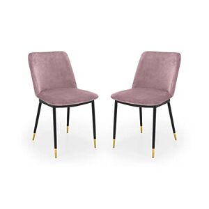 Julian Bowen Lot de 2 chaises de salle à manger Delaunay, rose poudré - Publicité