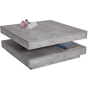 Apollo Ben Table Basse, Chêne, Béton, 78x78cm - Publicité