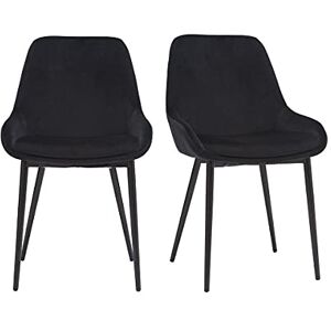 Miliboo Chaises Design Noires en Tissu Velours et métal (Lot de 2) Holo - Publicité Miliboo Chaises Design Noires en Tissu Velours et métal (Lot de 2) Holo - Publicité