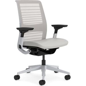 Steelcase Think Glow Up, Chaise de Bureau Ergonomique avec Soutien Lombaire LiveBack, accotoirs 4D et Design Durable Blanc, Fabriqué en Europe - Publicité Steelcase Think Glow Up, Chaise de Bureau Ergonomique avec Soutien Lombaire LiveBack, accotoirs 4D et Design Durable Blanc, Fabriqué en Europe - Publicité