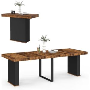 IDMarket Table Console Extensible Eden 10 Personnes 235 cm Bois Effet Vieilli et Noir - Publicité IDMarket Table Console Extensible Eden 10 Personnes 235 cm Bois Effet Vieilli et Noir - Publicité