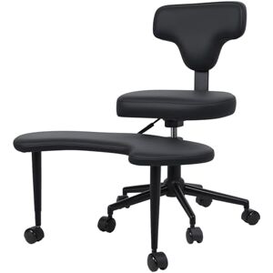 gihusrzx Chaise de méditation et de bureau ergonomique mobile à pieds croisés pour adultes pour faire du Fidget et du yoga avec support dorsal ergonomique réglable en hauteur, assise et repose-pieds - Publicité gihusrzx Chaise de méditation et de bureau ergonomique mobile à pieds croisés pour adultes pour faire du Fidget et du yoga avec support dorsal ergonomique réglable en hauteur, assise et repose-pieds - Publicité