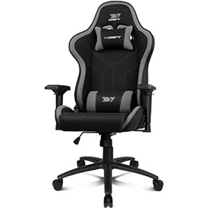 DRIFT GAMING Drift DR110 Gaming Chair -DR110BGRAY Chaise de Jeu Professionnelle, Tissu, accoudoirs 4D, Roues silencieuses, Piston de Classe 4, Inclinaison, Coussins cervicaux/lombaires, Noir/Grise - Publicité DRIFT GAMING Drift DR110 Gaming Chair -DR110BGRAY Chaise de Jeu Professionnelle, Tissu, accoudoirs 4D, Roues silencieuses, Piston de Classe 4, Inclinaison, Coussins cervicaux/lombaires, Noir/Grise - Publicité