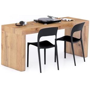 MOBILI FIVER , Table de Bureau Evolution 180x60, Bois Rustique avec Deux Pieds, Mélaminé, Bureau d'ordinateur pour Chambre, Bureau, Made in Italy - Publicité MOBILI FIVER , Table de Bureau Evolution 180x60, Bois Rustique avec Deux Pieds, Mélaminé, Bureau d'ordinateur pour Chambre, Bureau, Made in Italy - Publicité