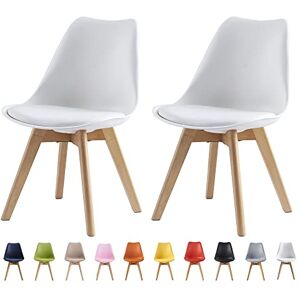 mcc direct Eva Lot de 2 chaises de Salle à Manger, de Cuisine, de Bureau Blanc - Publicité mcc direct Eva Lot de 2 chaises de Salle à Manger, de Cuisine, de Bureau Blanc - Publicité