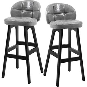 Guyifuny Lot de 2 tabourets de comptoir de Cuisine, chaises de Bar Modernes en Simili Cuir avec Dossier et Pieds, tabourets de Bar à Hauteur de comptoir pour Cuisine, café, dîner, pub 78 cm, Chaise d - Publicité