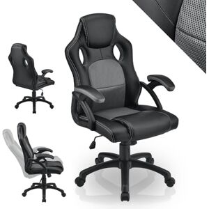 Juskys Chaise de Bureau Montreal Racing Chaise de Bureau Ergonomique réglable en Hauteur et rembourrée 120 kg Chaise pivotante Chargeable Chaise de Jeu PC (Gris)(145D x 30W x 111H cm) - Publicité Juskys Chaise de Bureau Montreal Racing Chaise de Bureau Ergonomique réglable en Hauteur et rembourrée 120 kg Chaise pivotante Chargeable Chaise de Jeu PC (Gris)(145D x 30W x 111H cm) - Publicité