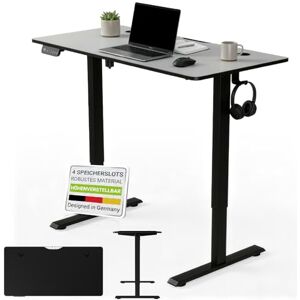 Juskys Bureau à Hauteur réglable de 120 x 60 cm Bureau Assis/Debout à réglage électrique continu, Fonction mémoire Noir - Publicité Juskys Bureau à Hauteur réglable de 120 x 60 cm Bureau Assis/Debout à réglage électrique continu, Fonction mémoire Noir - Publicité