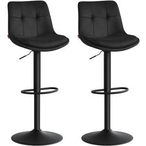 VASAGLE Tabourets de Bar, Lot de 2, Chaises de Cuisine, en Velours, Siège Pivotant à Hauteur Réglable, avec Dossier et Repose-Pieds, Salle à Manger, Comptoir, Acier, Noir d'encre LJB198BH01 - Publicité VASAGLE Tabourets de Bar, Lot de 2, Chaises de Cuisine, en Velours, Siège Pivotant à Hauteur Réglable, avec Dossier et Repose-Pieds, Salle à Manger, Comptoir, Acier, Noir d'encre LJB198BH01 - Publicité