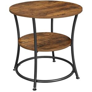 VASAGLE Table d'Appoint Ronde, Bout de Canapé, Table de Chevet, 2 Niveaux, pour Salon, Chambre, Montage Facile, Cadre en Acier, Style Industriel, Marron Rustique et Noir LET56BX - Publicité VASAGLE Table d'Appoint Ronde, Bout de Canapé, Table de Chevet, 2 Niveaux, pour Salon, Chambre, Montage Facile, Cadre en Acier, Style Industriel, Marron Rustique et Noir LET56BX - Publicité