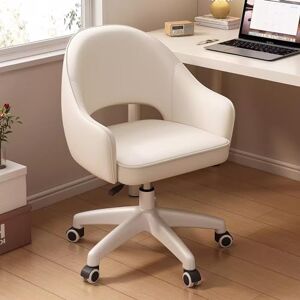 zxhrybh Chaise de Coiffeuse Pivotante, Fauteuil Coiffeuse Ergonomique Rembourrée Réglable en Hauteur, pour Bureau à Domicile, Chambre à Coucher, Petit Espace (Color : Off White, Size : Sponge) - Publicité