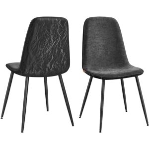 VASAGLE Chaises de Salle à Manger, Lot de 2, Support Métallique, Pieds Réglables, Nettoyage Facile, Chaises de Cuisine, Tissu Chenille, PU Texturé Glacé, Gris Ardoise KDC187G01 - Publicité VASAGLE Chaises de Salle à Manger, Lot de 2, Support Métallique, Pieds Réglables, Nettoyage Facile, Chaises de Cuisine, Tissu Chenille, PU Texturé Glacé, Gris Ardoise KDC187G01 - Publicité