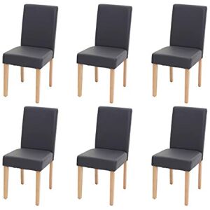 Mendler Lot de 6 chaises de Salle à Manger Littau Similicuir, Gris Mat, Pieds clairs - Publicité Mendler Lot de 6 chaises de Salle à Manger Littau Similicuir, Gris Mat, Pieds clairs - Publicité