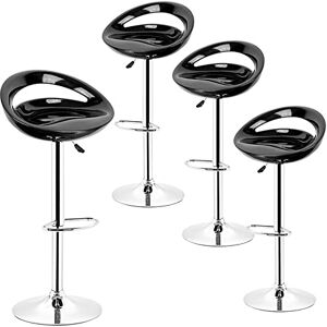 MINGYI Tabourets de Bar Lot de 4, Siège en Plastique ABS, Chaise Haute Bar avec Support Lombaire et Repose-Pieds, Siège 43×43×26 cm (Noir) - Publicité MINGYI Tabourets de Bar Lot de 4, Siège en Plastique ABS, Chaise Haute Bar avec Support Lombaire et Repose-Pieds, Siège 43×43×26 cm (Noir) - Publicité